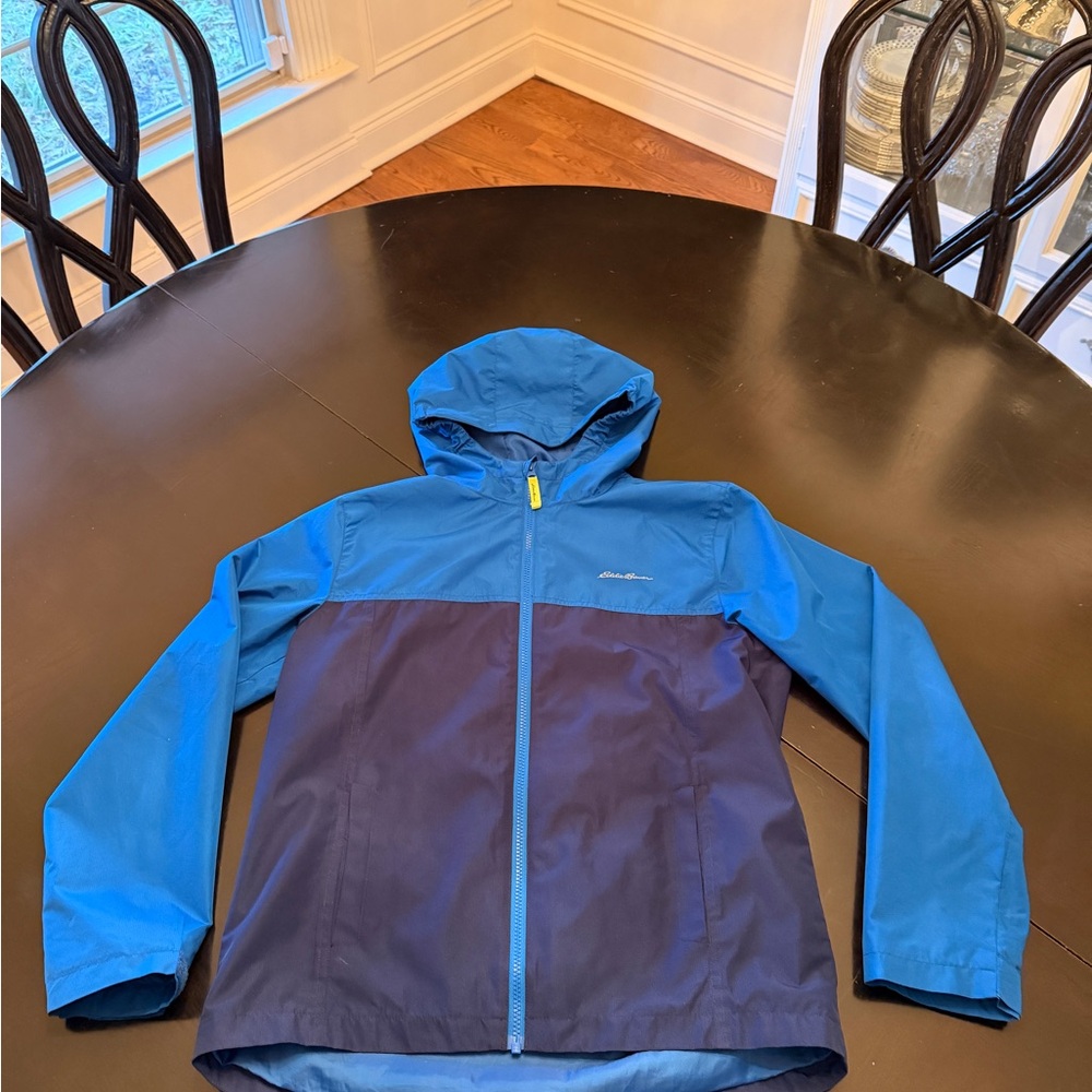Blue and dark blue Eddie Bauer Hooded Jacket/ski shell